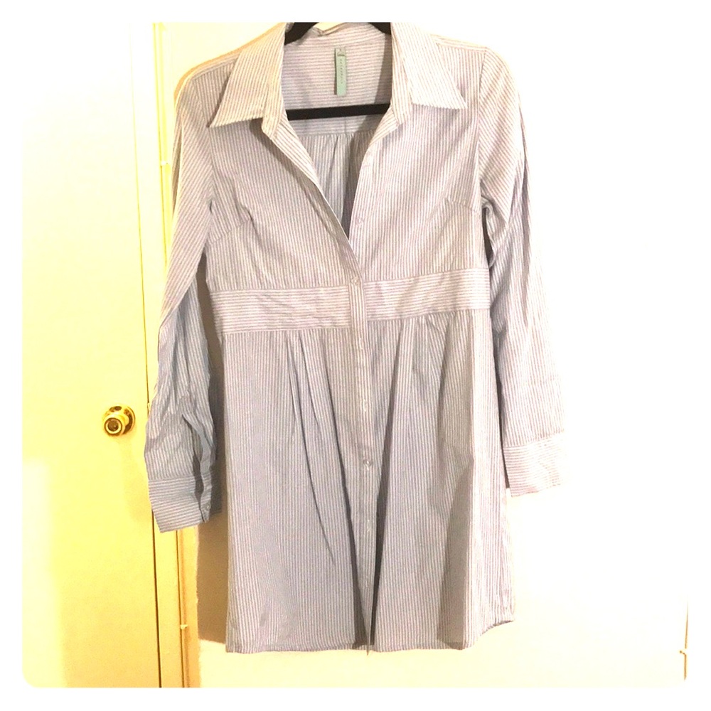 Perfect condition Italian blue striped shirt dress